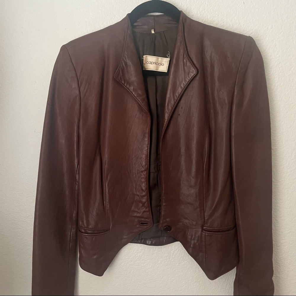 Vintage lamb skin leather jacket
